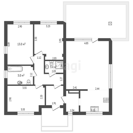 
  Продается дом, 100 м², Омск
. Фото 4.