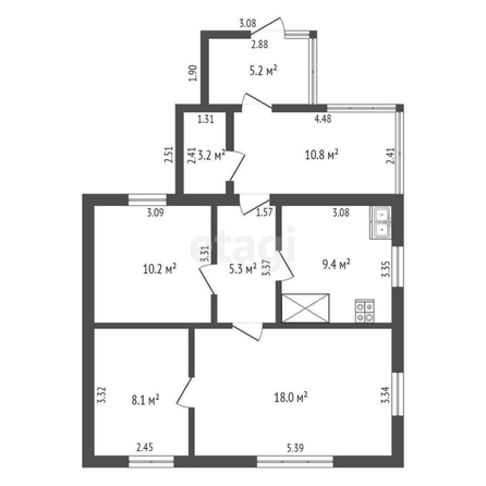 
  Продается дом, 51 м², село Георгиевка
. Фото 5.