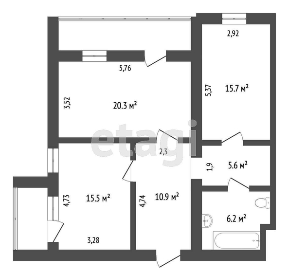 
  Сдается универсальное помещение, 80.5 м², Мельничная ул
. Фото 5.