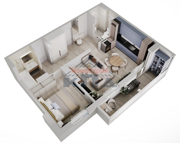 
  Продается 1-комн. квартира, 52 м², ЖК Регата
. Фото 2.