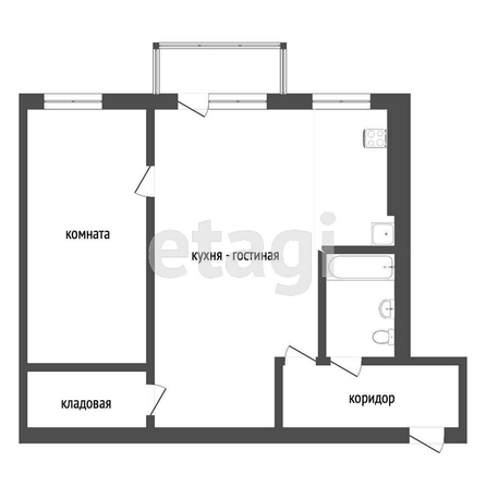 
  Продается 2-комн. квартира, 42.3 м², Всеволода Иванова ул, д. 18
. Фото 5.