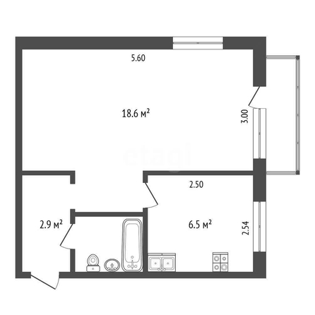 
  Продается 1-комн. квартира, 29.9 м², Космический пр-кт, д. 67
. Фото 5.