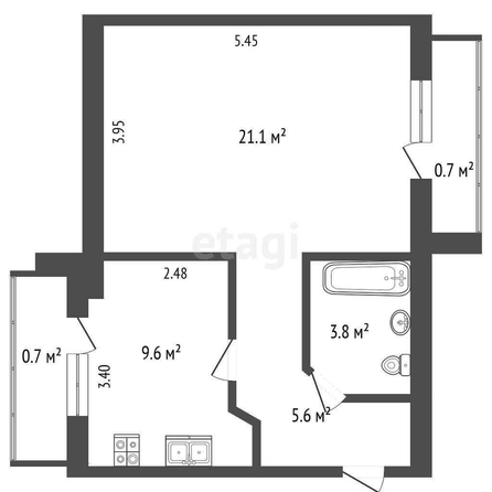 
  Продается 1-комн. квартира, 40.5 м², 10 лет Октября ул, д. 141
. Фото 5.