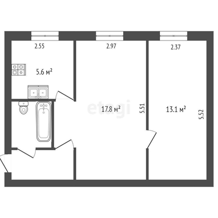 
  Продается 2-комн. квартира, 44 м², Карла Маркса пр-кт, д. 34
. Фото 5.