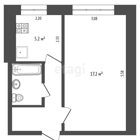 
  Продается 1-комн. квартира, 30.32 м², Звездная ул, д. 2Е
. Фото 5.