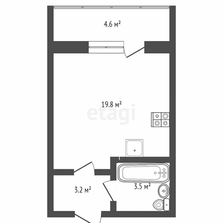 
  Продается студия, 23.7 м², Трамвайная 2-я ул, д. 39
. Фото 5.