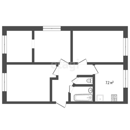 
  Продается 4-комн. квартира, 59.2 м², Авиагородок ул, д. 7А
. Фото 5.