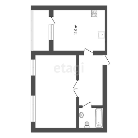 
  Продается 1-комн. квартира, 33.5 м², Ядринцева ул, д. 24
. Фото 5.