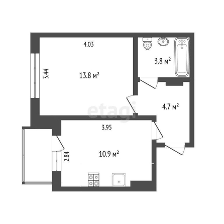 
  Продается 1-комн. квартира, 33.2 м², Завертяева ул, д. 21
. Фото 5.