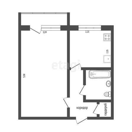 
  Продается 1-комн. квартира, 29.6 м², Талалихина ул, д. 22
. Фото 5.