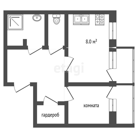 
  Продается 2-комн. квартира, 56.8 м², Леонида Маслова ул, д. 11
. Фото 5.