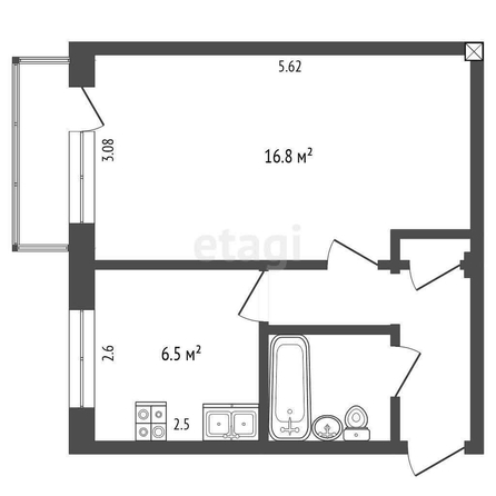 
  Продается 1-комн. квартира, 31.3 м², Волочаевская ул, д. 19Г
. Фото 5.