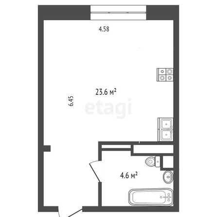 
  Продается студия, 28.2 м², ЖК На малиновского, дом 19
. Фото 5.