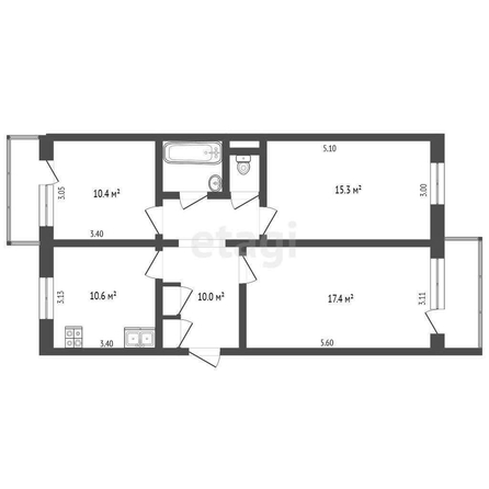 
  Продается 3-комн. квартира, 68.2 м², Конева ул, д. 36/1
. Фото 5.
