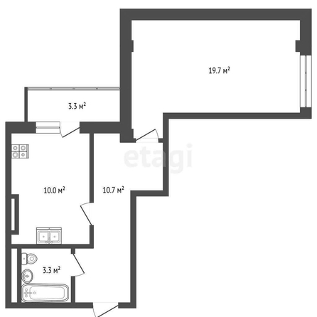 
  Продается 1-комн. квартира, 44 м², ЖК Атланты
. Фото 5.