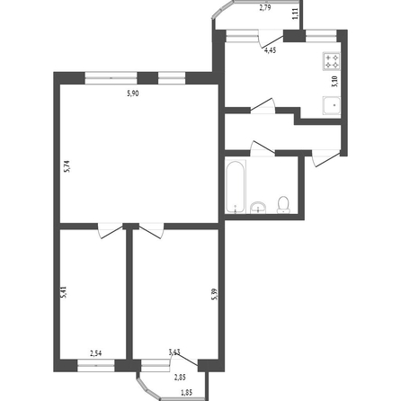 
  Продается 3-комн. квартира, 78 м², Маршала Жукова ул, д. 105
. Фото 5.