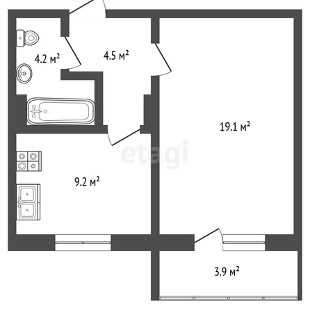 
  Продается 1-комн. квартира, 36.9 м², 3-я любинская, д. 19
. Фото 5.