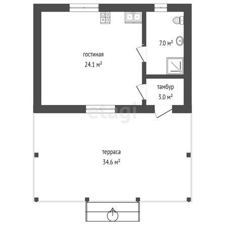 
  Продается дом, 68 м², село Розовка
. Фото 5.