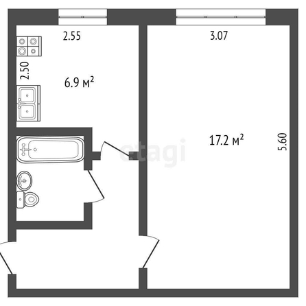 
  Продается 1-комн. квартира, 31.4 м², Северная 24-я ул, д. 206А
. Фото 5.