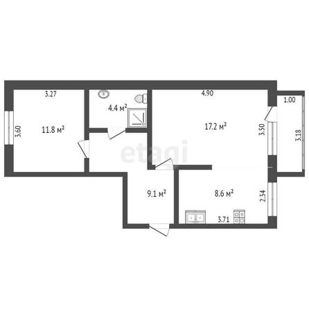 
  Продается 2-комн. квартира, 51.1 м², Яковлева ул, д. 166
. Фото 5.