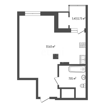 
  Продается 1-комн. квартира, 40.3 м², Королева пр-кт, д. 7
. Фото 5.