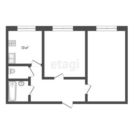 
  Продается 2-комн. квартира, 52.7 м², Лесной проезд, д. 10
. Фото 5.