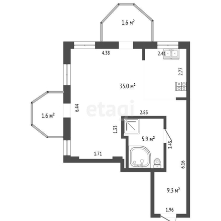 
  Продается 2-комн. квартира, 50.2 м², Маршала Жукова ул, д. 144
. Фото 5.
