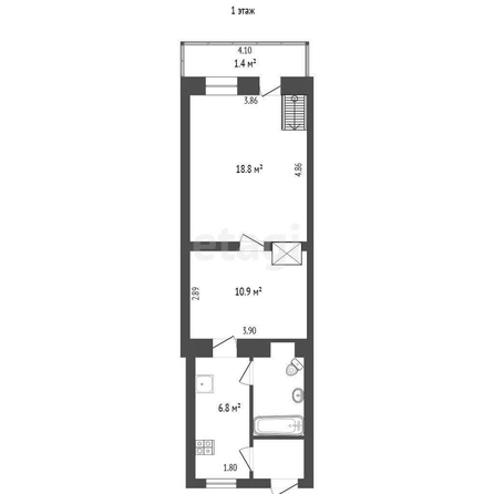 
  Продается дом, 58.4 м², Омск
. Фото 3.