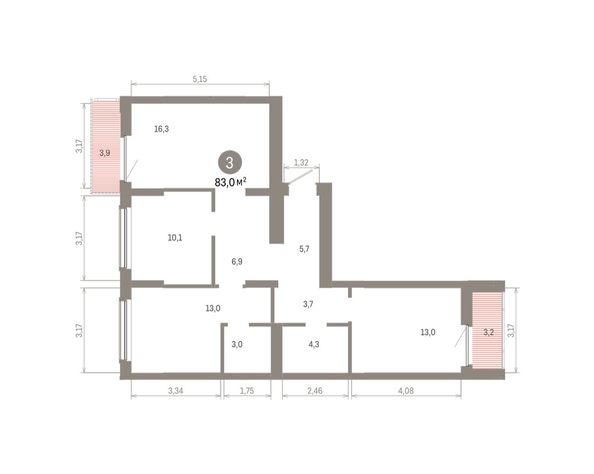 
  Продается 3-комн. квартира, 83 м², ЖК Кварталы Драверта, дом 6
. Фото 1.