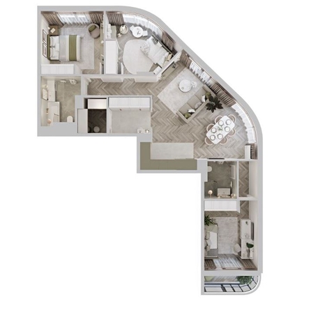 
  Продается 3-комн. квартира 96.95 м², в ЖК ЦЕНТР-ПАРК на Волочаевской. Фото 8.