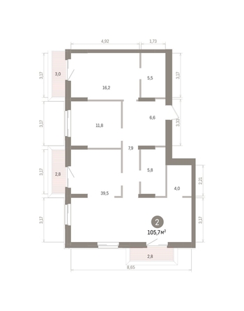 
  Продается 3-комн. квартира 105.51 м², в ЖК Кварталы Драверта, дом 4. Фото 1.