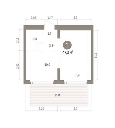 
  Продается 1-комн. квартира 47.26 м², в ЖК Кварталы Драверта, дом 4. Фото 1.