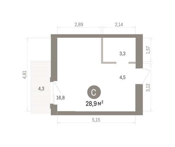
  Продается студия 28.87 м², в ЖК Кварталы Драверта, дом 4. Фото 1.