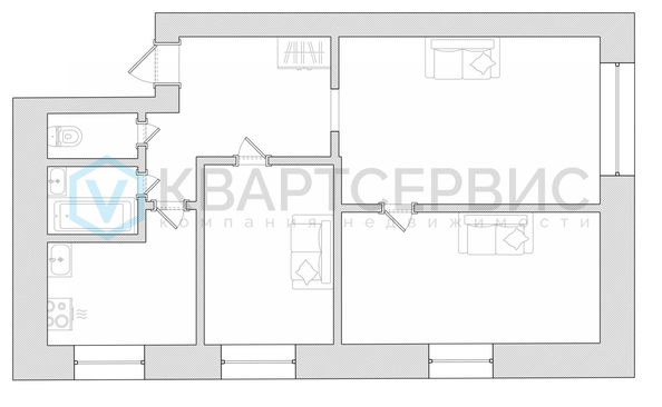 
  Продается 3-комн. квартира 51.5 м². Фото 19.