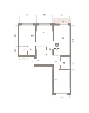 
  Продается 3-комн. квартира 88.6 м², в ЖК Кварталы Драверта, дом 6. Фото 2.