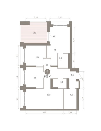 
  Продается 2-комн. квартира 97.51 м², в ЖК Кварталы Драверта, дом 5. Фото 1.