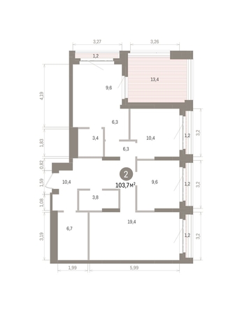 
  Продается 2-комн. квартира 103.69 м², в ЖК Кварталы Драверта, дом 5. Фото 1.