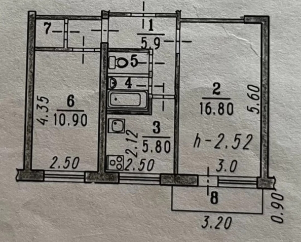 
  Продается 2-комн. квартира 44 м². Фото 9.
