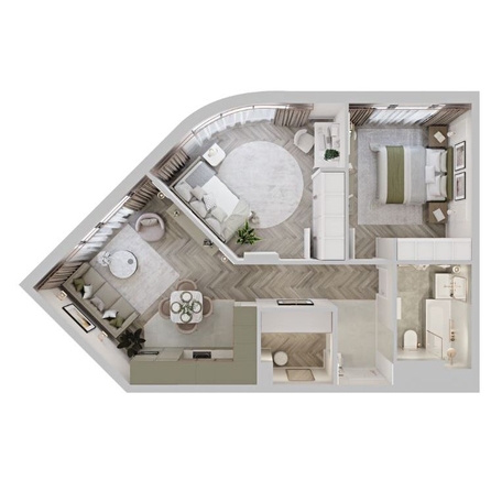 
  Продается 2-комн. квартира 61.29 м², в ЖК ЦЕНТР-ПАРК на Волочаевской. Фото 6.