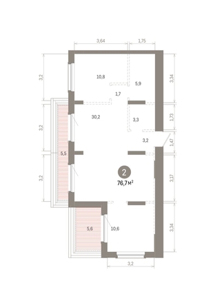 
  Продается 1-комн. квартира 76.73 м², в ЖК Кварталы Драверта, дом 6. Фото 1.