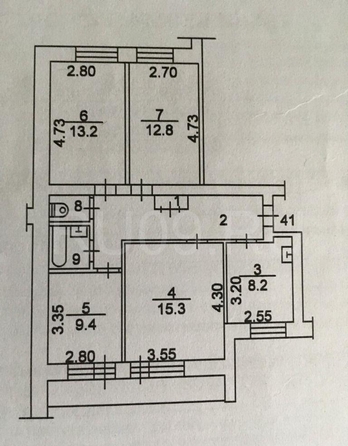 
  Продается 4-комн. квартира, 72.9 м², Вокзальная ул, д. 35
. Фото 1.