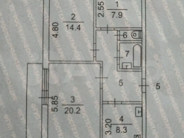 
  Продается 3-комн. квартира, 64.8 м², Интернационалистов ул, д. 25
. Фото 8.