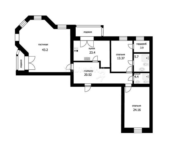 
   Продам 3-комнатную, 140 м², Затеевский пер, 8

. Фото 26.