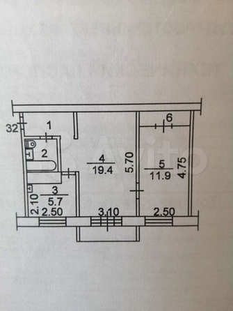 
  Продается 2-комн. квартира, 45.3 м², Елизаровых ул, д. 39/3
. Фото 12.