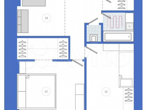 
  Продается 3-комн. квартира, 58 м², Набережная Озера ул, д. 22
. Фото 1.