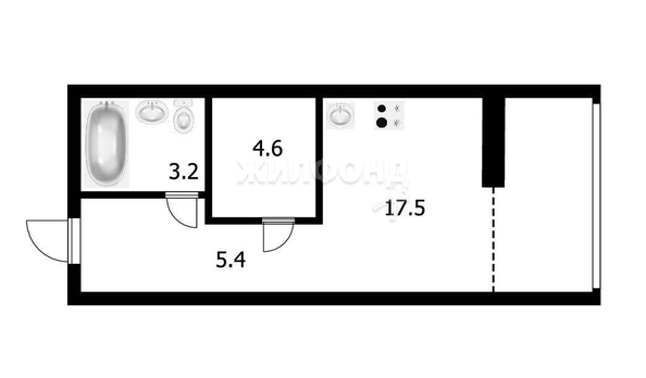 
   Продам 1-комнатную, 30.7 м², Богдана Хмельницкого пер, 12

. Фото 14.