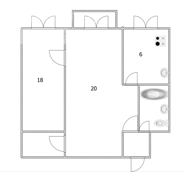 
   Продам 2-комнатную, 40.7 м², Железнодорожная ул, 3

. Фото 9.