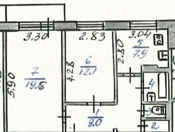 
   Продам 2-комнатную, 53.3 м², Ференца Мюнниха ул, 38

. Фото 1.