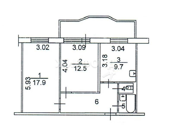 
   Продам 2-комнатную, 52.7 м², Герасименко ул, 13/1

. Фото 17.