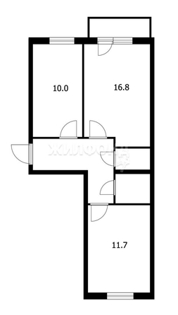 
   Продам 2-комнатную, 49.5 м², 5 Армии ул, 13

. Фото 11.